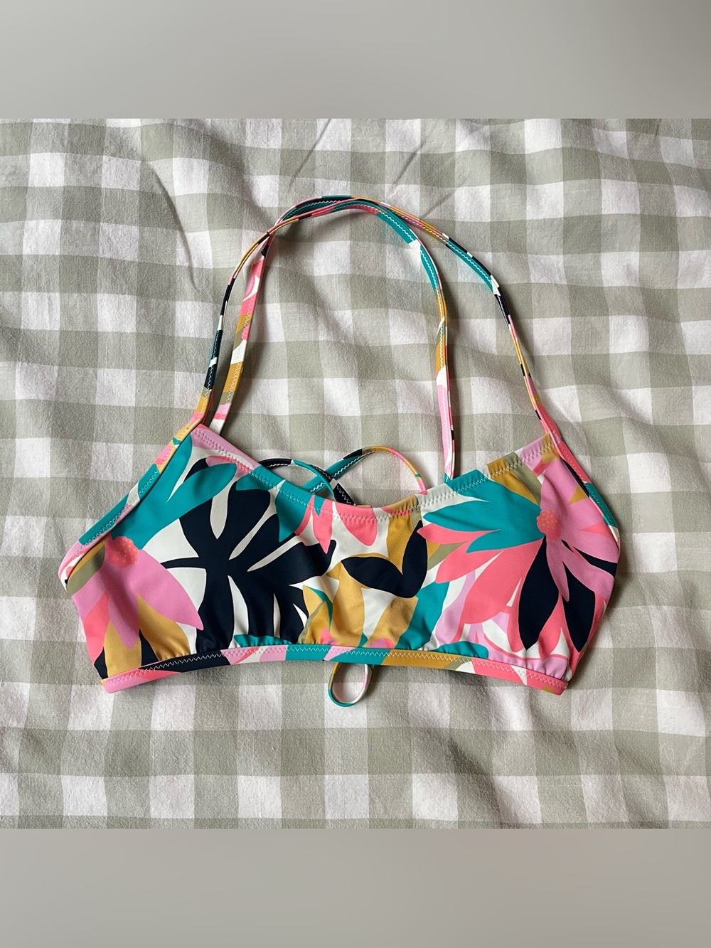 Billabong Floral Strappy Surf Bikini Top